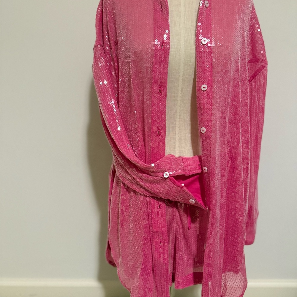 Victoria's Secret Hot Pink Sequin Swim Coverup - Picture 4 of 7